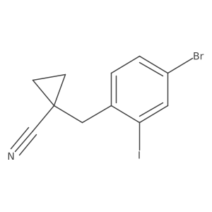 1-(4-Bromo-2-iodobenzyl)cyclopropanecarbonitrile Structure