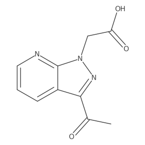 (3-Acetyl-pyrazolo[3,4-b]pyridin-1-yl)acetic acid Structure