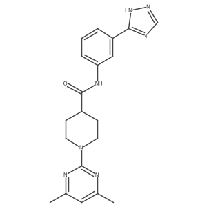 1-(4,6-dimethylpyrimidin-2-yl)-N-[3-(4H-1,2,4-triazol-3-yl)phenyl]piperidine-4-carboxamide Structure