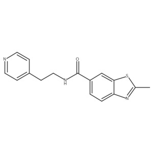 2-methyl-N-[2-(4-pyridyl)ethyl]-1,3-benzothiazole-6-carboxamide结构式