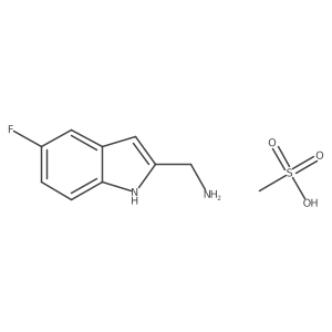 [(5-Fluoro-1H-indol-2-yl)methyl]amine methanesulfonate Structure