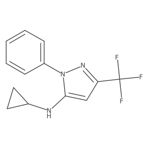 N-cyclopropyl-1-phenyl-3-(trifluoromethyl)-1H-pyrazol-5-amine结构式