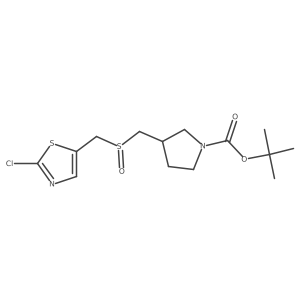 tert-Butyl 3-((((2-chlorothiazol-5-yl)methyl)sulfinyl)methyl)pyrrolidine-1-carboxylate Structure