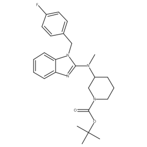 tert-Butyl 3-((1-(4-fluorobenzyl)-1H-benzo[d]imidazol-2-yl)(methyl)amino)piperidine-1-carboxylate Structure