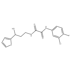 N1-(3-chloro-4-fluorophenyl)-N2-(3-hydroxy-3-(thiophen-2-yl)propyl)oxalamide Structure