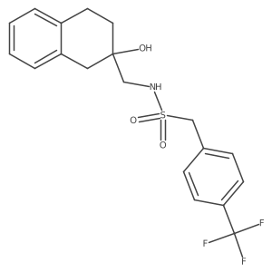 N-((2-hydroxy-1,2,3,4-tetrahydronaphthalen-2-yl)methyl)-1-(4-(trifluoromethyl)phenyl)methanesulfonamide结构式