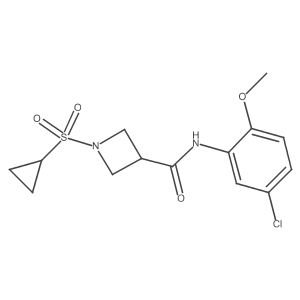 N-(5-chloro-2-methoxyphenyl)-1-(cyclopropylsulfonyl)azetidine-3-carboxamide结构式