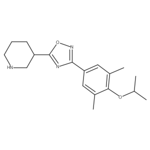 3-(4-Isopropoxy-3,5-dimethylphenyl)-5-(piperidin-3-yl)-1,2,4-oxadiazole结构式