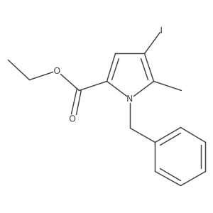 ethyl 1-benzyl-4-iodo-5-methyl-1H-pyrrole-2-carboxylate Structure