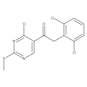 1-[4-Chloro-2-(methylthio)-5-pyrimidinyl]-2-(2,6-dichlorophenyl)ethanone Structure