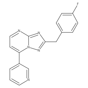 2-(4-Fluorobenzyl)-7-(3-pyridyl)[1,2,4]triazolo[1,5-a]pyrimidine结构式
