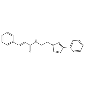 N-(2-(3-(pyridin-4-yl)-1H-pyrazol-1-yl)ethyl)cinnamamide结构式