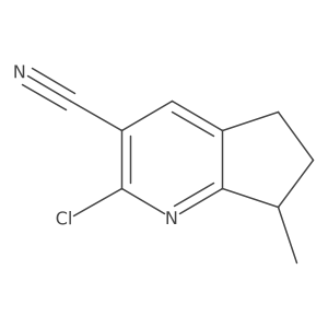 2-chloro-7-methyl-6,7-dihydro-5H-cyclopenta[b]pyridine-3-carbonitrile结构式
