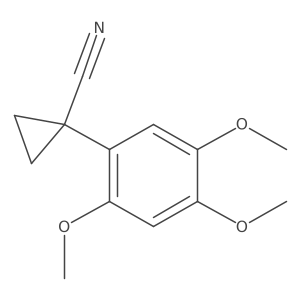 1-(2,4,5-Trimethoxyphenyl)cyclopropane-1-carbonitrile结构式