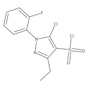 5-Chloro-3-ethyl-1-(2-fluorophenyl)pyrazole-4-sulfonyl chloride Structure