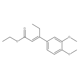 ethyl (2Z)-3-(3,4-dimethoxyphenyl)pent-2-enoate结构式