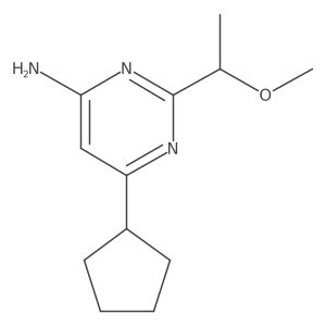 6-Cyclopentyl-2-(1-methoxyethyl)pyrimidin-4-amine结构式