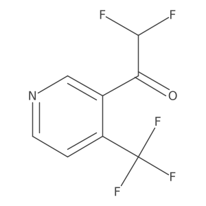 2,2-Difluoro-1-[4-(trifluoromethyl)pyridin-3-yl]ethan-1-one结构式