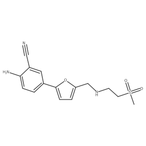 2-Amino-5-[5-[[[2-(methylsulfonyl)ethyl]amino]methyl]-2-furanyl]benzonitrile Structure