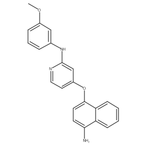 4-(1-Aminonaphthalen-4-yloxy)-N-(3-methoxyphenyl)pyridin-2-amine Structure
