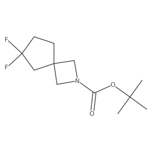 tert-Butyl 6,6-difluoro-2-azaspiro[3.4]octane-2-carboxylate结构式