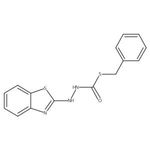 S-(Phenylmethyl) 2-(2-benzothiazolyl)hydrazinecarbothioate结构式