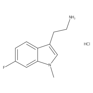 2-(6-fluoro-1-methyl-1H-indol-3-yl)ethan-1-amine hydrochloride Structure