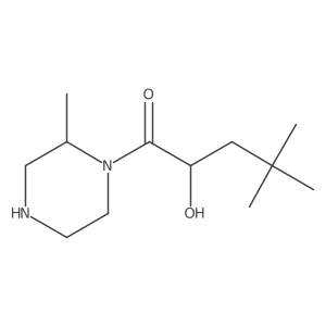 (2R)-2-Hydroxy-4,4-dimethyl-1-[(2S)-2-methyl-1-piperazinyl]-1-pentanone Structure