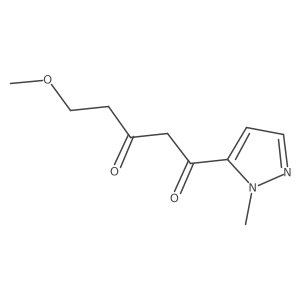 5-methoxy-1-(1-methyl-1H-pyrazol-5-yl)pentane-1,3-dione结构式