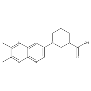 1-(2,3-Dimethylpyrido[2,3-b]pyrazin-7-yl)-3-piperidinecarboxylic acid结构式