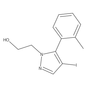 2-(4-Iodo-5-(o-tolyl)-1H-pyrazol-1-yl)ethanol结构式
