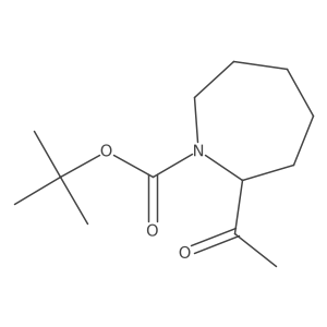 tert-Butyl 2-acetylazepane-1-carboxylate结构式