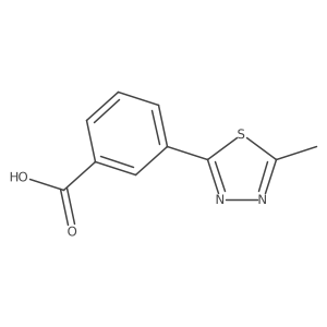 3-(5-Methyl-1,3,4-thiadiazol-2-yl)benzoic acid结构式
