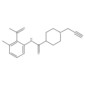 N-(2-acetyl-3-methylphenyl)-1-(prop-2-yn-1-yl)piperidine-4-carboxamide结构式
