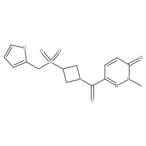 6-(3-((furan-2-ylmethyl)sulfonyl)azetidine-1-carbonyl)-2-methylpyridazin-3(2H)-one结构式