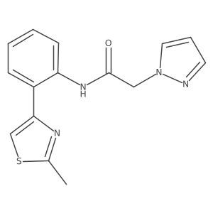 N-(2-(2-methylthiazol-4-yl)phenyl)-2-(1H-pyrazol-1-yl)acetamide结构式