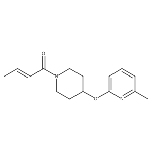 (E)-1-(4-((6-methylpyridin-2-yl)oxy)piperidin-1-yl)but-2-en-1-one Structure