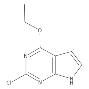 2-Chloro-4-ethoxy-7H-pyrrolo[2,3-d]pyrimidine结构式