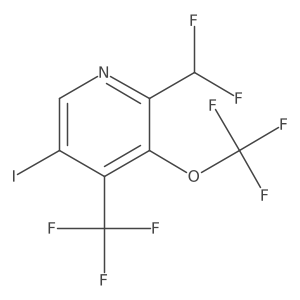 2-(Difluoromethyl)-5-iodo-3-(trifluoromethoxy)-4-(trifluoromethyl)pyridine Structure