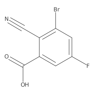 3-Bromo-2-cyano-5-fluorobenzoic acid结构式