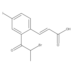 2-(2-Bromopropanoyl)-4-iodocinnamic acid Structure