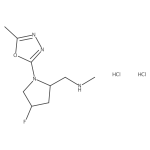 {[(2S,4S)-4-fluoro-1-(5-methyl-1,3,4-oxadiazol-2-yl)pyrrolidin-2-yl]methyl}(methyl)amine dihydrochloride结构式
