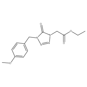 Ethyl 2-[4-[(4-methoxyphenyl)methyl]-5-oxotetrazol-1-yl]acetate Structure