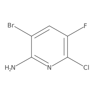 3-Bromo-6-chloro-5-fluoropyridin-2-amine结构式