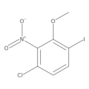 3-Chloro-6-iodo-2-nitroanisole结构式