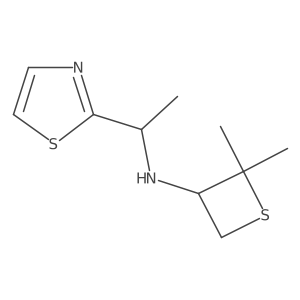 2,2-dimethyl-N-[1-(1,3-thiazol-2-yl)ethyl]thietan-3-amine Structure