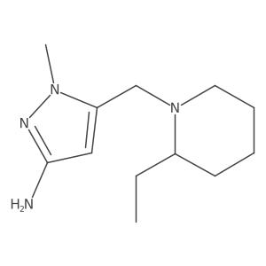 5-[(2-ethylpiperidin-1-yl)methyl]-1-methyl-1H-pyrazol-3-amine结构式