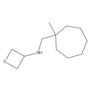 N-((1-Methylcycloheptyl)methyl)thietan-3-amine Structure