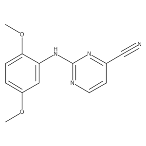 2-[(2,5-Dimethoxyphenyl)amino]pyrimidine-4-carbonitrile Structure