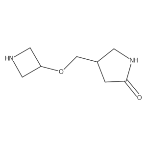 4-[(Azetidin-3-yloxy)methyl]pyrrolidin-2-one结构式